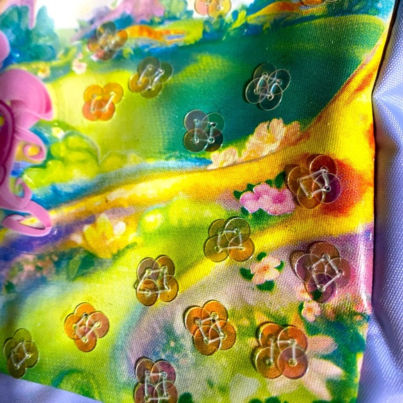 MY LITTLE PONY NWOT VINTAGE 2004 MINI HAND BAG EMBOSSED, SEQUINS, LAVENDER - Picture 14 of 15